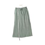 Sage Green Linen Maxi Skirt Flowy Drawstring Waist Lined Lightweight Women’s S Photo 7