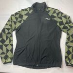 FILA Black Jacket with Yellow Geometric Sleeves Photo 1