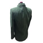 Mango  Suits Double Breasted Crinkle Blazer Dark Green Relaxed Fit EUC Small Photo 5