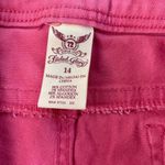 Faded Glory  Stretch Mid Rise Short Shorts Pink Frayed Hem Distressed Size 14 u Photo 5