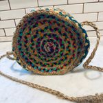 ShiraLeah Round Crossbody Bag Jute Colorful Woven Shoulder Bag Tan Photo 0