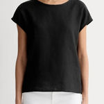 Everlane  The Muscle Top Linen Shirt Black Large Short Sleeve Photo 0