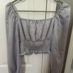 Le lis Satin cropped long sleeve blouse Photo 1