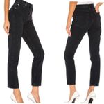 AGOLDE  Remy High Rise Straight Button Fly Jeans Satellite Dark Blue Black Sz 25 Photo 1
