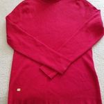 LAUREN RALPH LAUREN Womens Red Rib Knit Long Sleeve Turtle Neck Sweater XL Photo 0