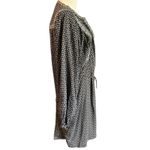 Old Navy  Swing Shift Dress SZ LG Black W/ Cream Floral Belt Pockets Peasant Boho Photo 8