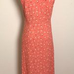 Ellsworth & Ivey Lucy Dress Coral Floral Linen Size M Photo 8