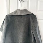 Diane Von Furstenberg  Mackenzie Grey Colorblock Reversible Wrap Wool Coat Small Photo 8
