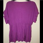 Elle  | Purple V neck blouse Photo 3