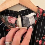 H&M Floral Striped Cotton Balloon-Sleeved Blouse Photo 2