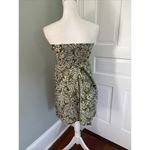 American Eagle  Sun Dress Womens Size 4 Green and White Floral Cotton Strapless Photo 2