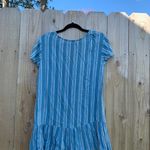 Skylar + Madison  WOMEN'S TANK DRESS STRIPE‎ SIZE MEDIUM BLUE WHITE BUTTON SPRING Photo 5