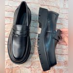 Black Faux Leather Platform Loafers Size: Men’s 6 (fits a Women’s 8) Photo 2
