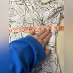 Cynthia Rowley  Shirt Womens Size Large White Leaf 100% Linen Blouse Button Front Photo 4