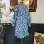 Free People  Camella Blue Floral Adjustable Mini Dress - Sz Med 🧡🎀 Photo 7