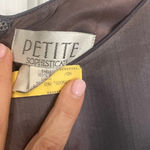 Petite Sophisticate  Elegant Gray Sleeveless Dress Y2K Vintage Photo 3