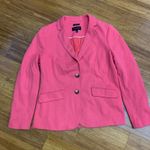Talbots Aberdeen Blazer Coral Pink Button Front Womens Size 8 Career Fitted Work Photo 0
