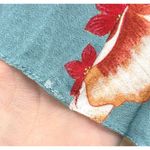 Farm Rio  Light Blue Floral Summer Mini Dress Split Long Sleeve Open Back Size P Photo 12