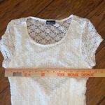 Wet Seal  Cream Sheath Mini Dress Scoop Neck Short Sleeve Photo 3