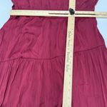 MINKPINK Dress Womens X Large Red Burgundy Satin Ines Gown Puff Sleeve Photo 9