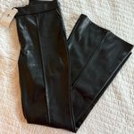 Seven7 Black Flare Leather Jeans Photo 0