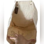 Elephant 100% Cotton Canvas Tote Bag with Gold Leather Handles New with Tags Photo 5