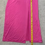 Julia Jordan  Cowl Neck Belted Satin Maxi Dress Hot Pink‎ 10 Photo 8