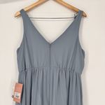 Birdy Grey  women's Dress Dusty Blue Size Xlarge Long‎ Party Dress Bridesmaids Photo 6