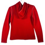 Ann Taylor  LOFT‎ Hoodie Sweater Knit Pullover Red White Stitch Small Cottagecore Photo 1