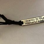 I love you to the moon and back leather bracelet Black Photo 0