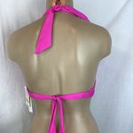 Kenneth Cole  Hot Pink Ruffle Padded Swim Bikini Bathing Suit Top NEW M Photo 3