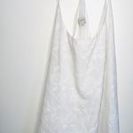 The Loft White Floral Jacquard Lined Racerback Swing Tank Top Photo 2