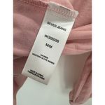 Silver Jeans  Co Top Women MEDIUM Pink Long Sleeve Button Snap Lace-Up Blouse Photo 6