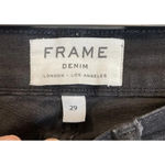 Frame  Denim Size 29‎ Le Skinny De Jeanne Jeans Black Distressed Raw Hem Photo 2