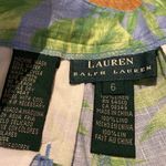 Lauren Ralph LRL Linen Tropical Hawaiian Hibiscus Cottagecore Feminine Shorts 6 Green Photo 5