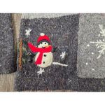 Victoria Jones  Vintage Christmas Embroidered Patches Wool Blend Sweater Medium Photo 1