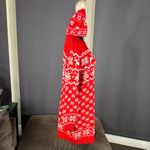 Women’s Christmas Holiday Sweater Dress and Beanie Size L Red Size L Photo 2