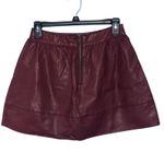 Forever 21 Dark Red Pleather Mini Skirt Grunge Retro Faux Leather Size Small Photo 2