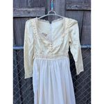 Gunne Sax 70s Off White Romantic Victorian Prairie Wedding Dress Sleeves Size 5 Photo 1