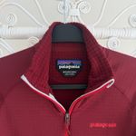Patagonia Jacket Womens Medium Red Burgundy R1 Air Fleece Polartec Grid Full Zip Photo 3