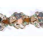 Vintage Unsigned Hobe Egyptian Revival And Bakelite Accented Bracelet Photo 4