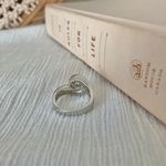 Intertwined Bypass Swirl Silver Round Ring “Aramis” Classic Elegant Glam Sparkly Jewelry Photo 7
