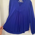Loft  Royal Blue Long Sleeve Blouse Photo 1