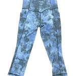 Athleta  women's small salutation stash pocket II Capri purple stripe gray lulu Photo 2