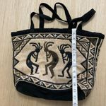 El Paso Saddle Blanket Bag Women's Black Cotton Stencil Purse Large Kokopelli Photo 6