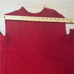 Susan Graver  Red Cold Shoulder Knit Sweater Women’s 3X Cotton Blend Pullover Photo 9