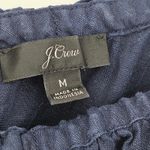 J.Crew  Navy Blue‎ Linen Midi Dress Size M One Shoulder Preppy Summer Sundress Photo 5