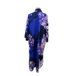 Oscar de la Renta  Neiman Marcus Maxi Kimono Kaftan Dress Floral Blue Purple XL Photo 9