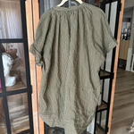 Free People For Keeps Striped Linen loose Tunic Relaxed Top Shirt button down Photo 3