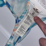 Hollister  Flounce Ruffle Bikini Bandeau Swim Top Off Shoulder Blue Watercolor XS Photo 9